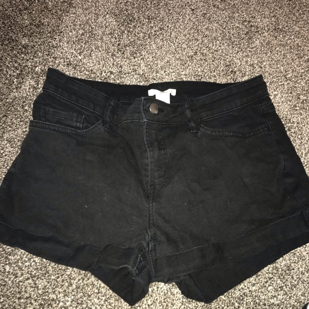 Black Jean Shorts